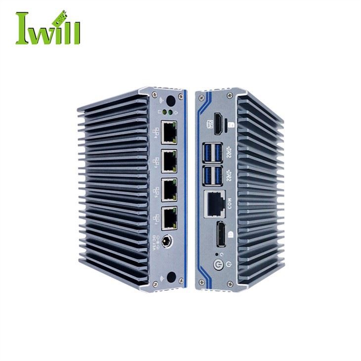 J4125 Mini PC 4 Lan ventilaatorita arvuti